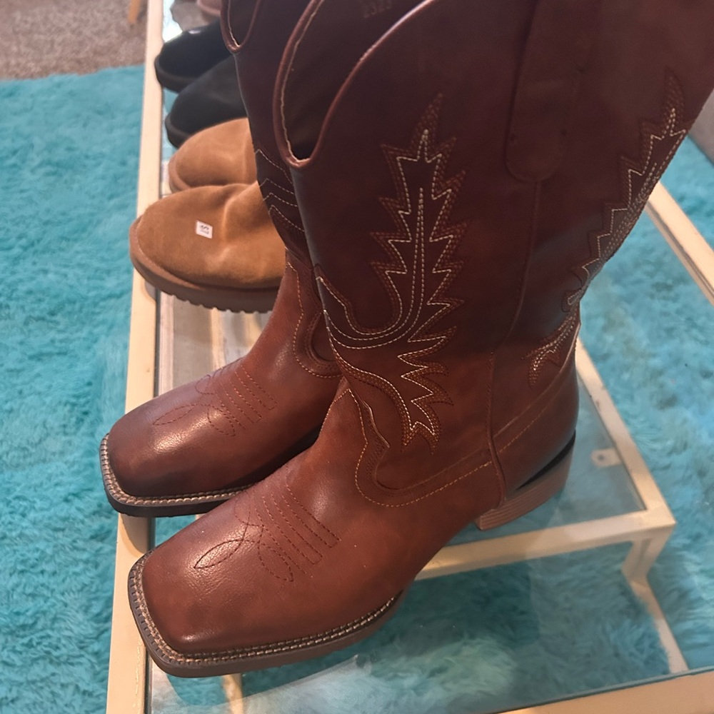 Brown Western Cowboy Boots Size 9/39